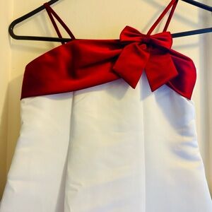 Kids!! NWOT! Elegant Red and White Flower Girl Dress Size 8